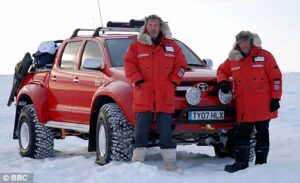 Last year Clarkson, May and Hammond raced from Canada to North Pole
