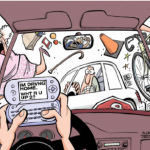 TEXTING AND ACCIDENT ILLUSTRATION2 -BY CAGLE CARTOON.COM