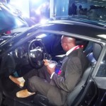 Femi Owoeye inspcting Nissan’s exclusive car on display that night