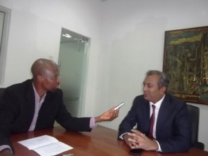 Hathiramani fielding questions from Motoring World's Editor-in-chief, Femi Owoeye