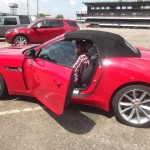Femi Owoeye, Motoring World’s Editor-in-chief, about to test-drive Jaguar F-Type on Saturday