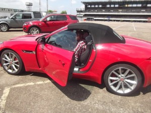 Femi Owoeye, Motoring World's Editor-in-chief, about to test-drive Jaguar F-Type in Lagos recently