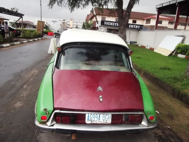 Rear end of aged Citreon DS showcased at this year's Lagos Autofest