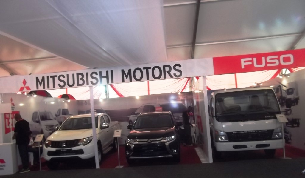 CFAO Motors Nigeria Limited' stand at 2015 Lagos Intl. Trade Fair, showcasing Mitsubishi Pick-up , Outlander and Fuso...