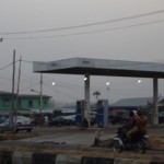 Mobil Filling station, Ajilosun, still selling fuel at N110 per litre as at Monday afternoon